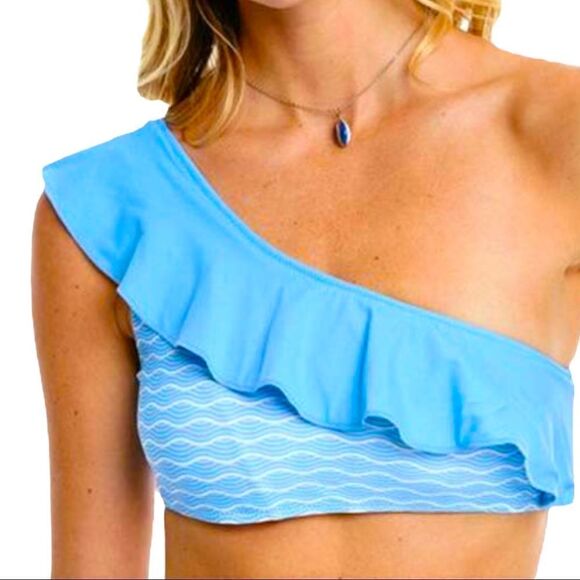 Southern Tide lined Asymmetrical Bikini Top size Med NWT - Picture 1 of 13